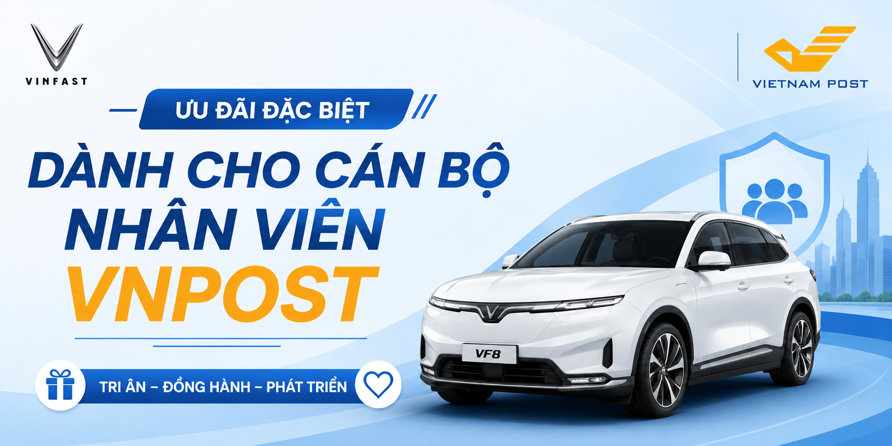 Chính sách ưu đãi VinFast dành cho cán bộ nhân viên VNPost mới nhất 2026
